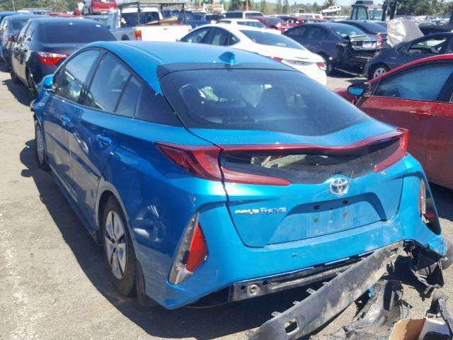 JTDKARFP1H3020072 - 2017 TOYOTA PRIUS PRIM 蓝色 照片 3