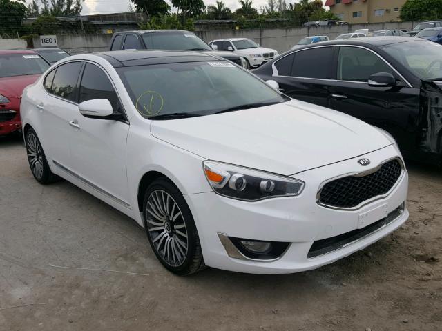 KNALN4D76E5127422 - 2014 KIA CADENZA PR WHITE photo 1