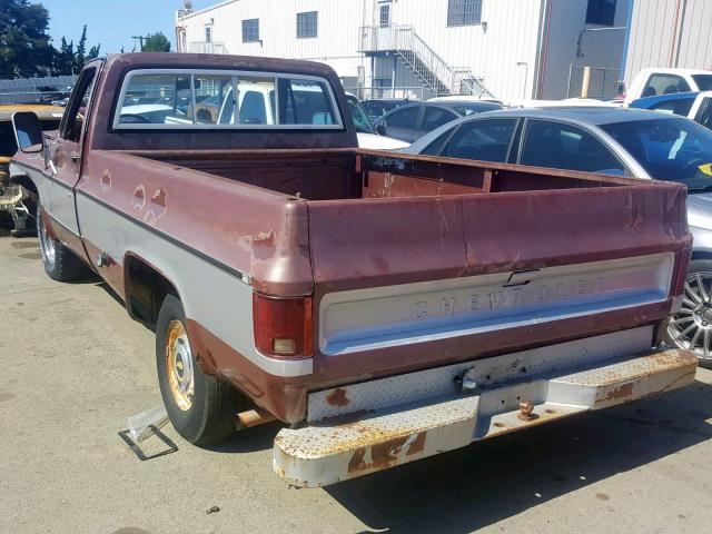 CCL447Z215435 - 1977 CHEVROLET C10 PU GRAY photo 3