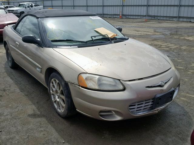 1C3EL45RX2N287868 - 2002 CHRYSLER SEBRING LX GOLD photo 1