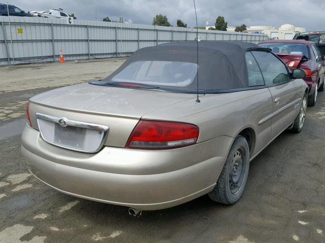 1C3EL45RX2N287868 - 2002 CHRYSLER SEBRING LX GOLD photo 4