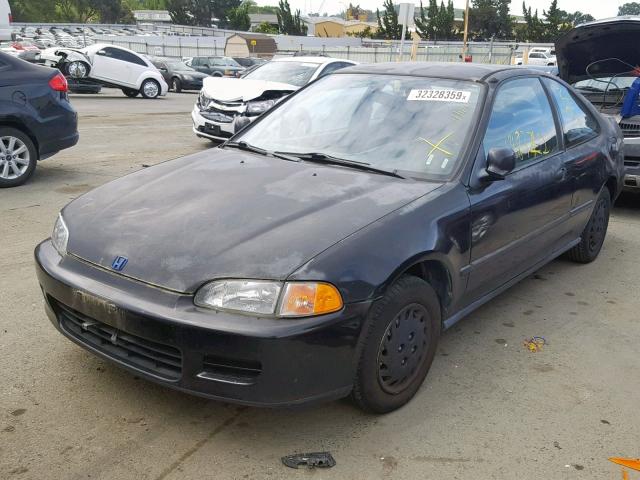 2HGEJ2227RH523863 - 1994 HONDA CIVIC DX BLACK photo 2