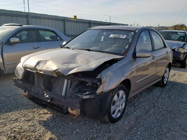 KNAFE221695591087 - 2009 KIA SPECTRA EX BEIGE photo 2