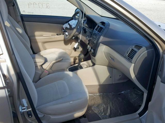 KNAFE221695591087 - 2009 KIA SPECTRA EX BEIGE photo 5