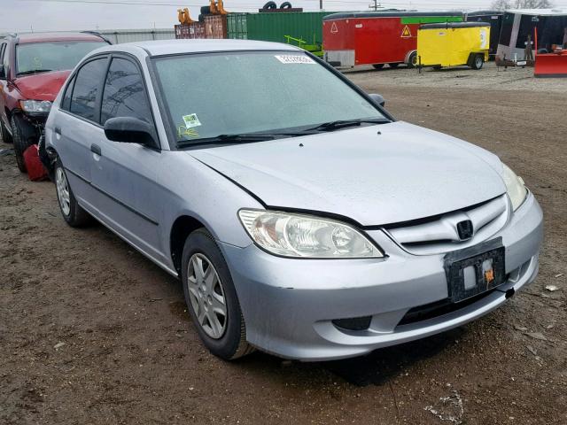 1HGES16475L014310 - 2005 HONDA CIVIC DX SILVER photo 1