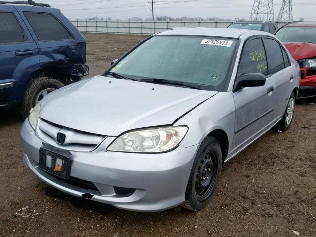 1HGES16475L014310 - 2005 HONDA CIVIC DX SILVER photo 2