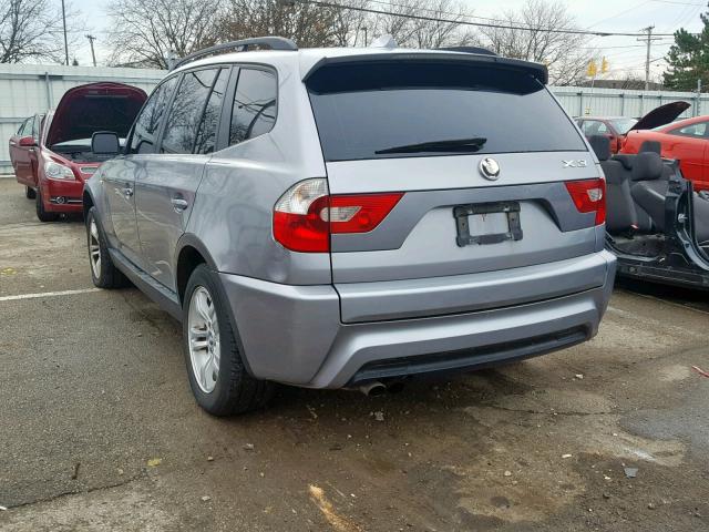 WBXPA93466WG75524 - 2006 BMW X3 3.0I GRAY photo 3