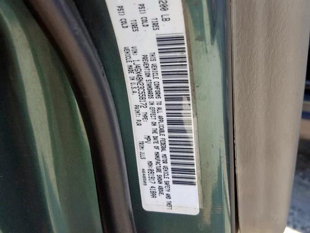 1J4GX48N23C558172 - 2003 JEEP GRAND CHER GREEN photo 10