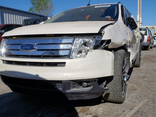 2FMDK39C18BA62524 - 2008 FORD EDGE LIMIT WHITE photo 10