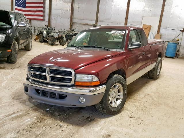 1B7GL22X81S271695 - 2001 DODGE DAKOTA TWO TONE photo 2