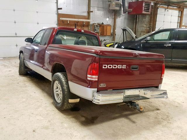 1B7GL22X81S271695 - 2001 DODGE DAKOTA TWO TONE photo 3