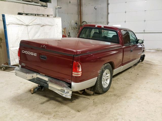 1B7GL22X81S271695 - 2001 DODGE DAKOTA TWO TONE photo 4