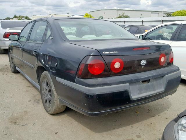 2G1WF52E149394577 - 2004 CHEVROLET IMPALA BLACK photo 3