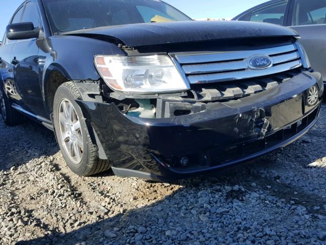 1FAHP27W88G113336 - 2008 FORD TAURUS SEL BLACK photo 9