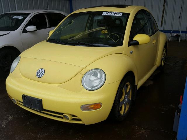 3VWED21C31M478178 - 2001 VOLKSWAGEN NEW BEETLE ყვითელი ფოტო 2