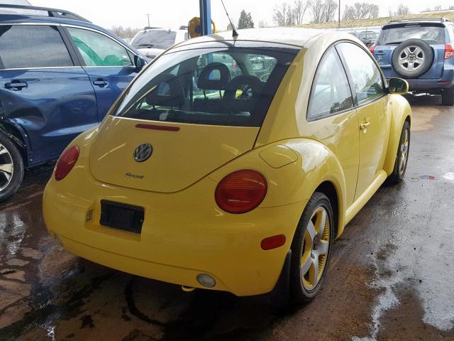 3VWED21C31M478178 - 2001 VOLKSWAGEN NEW BEETLE ყვითელი ფოტო 4