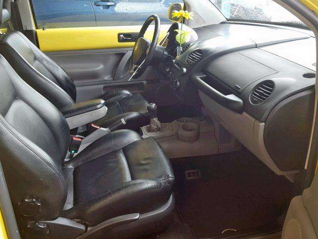 3VWED21C31M478178 - 2001 VOLKSWAGEN NEW BEETLE ყვითელი ფოტო 5