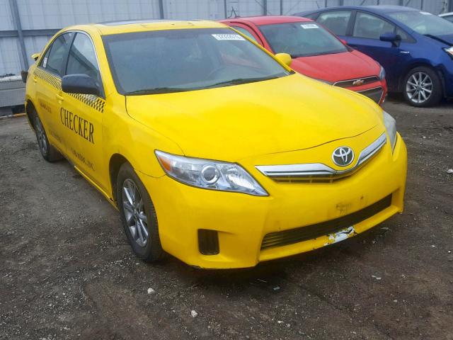 4T1BB3EK5BU141524 - 2011 TOYOTA CAMRY HYBR YELLOW photo 1