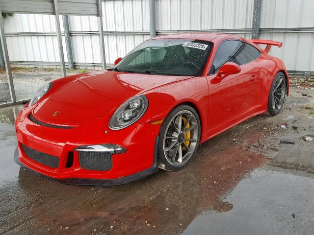 WP0AC2A93FS184075 - 2015 PORSCHE 911 GT3 RED photo 2