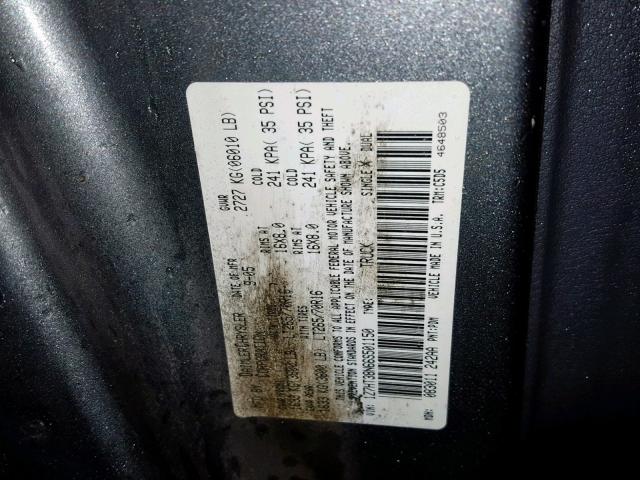 1Z7HT38N66S501150 - 2006 MITSUBISHI RAIDER DUR GRAY photo 10