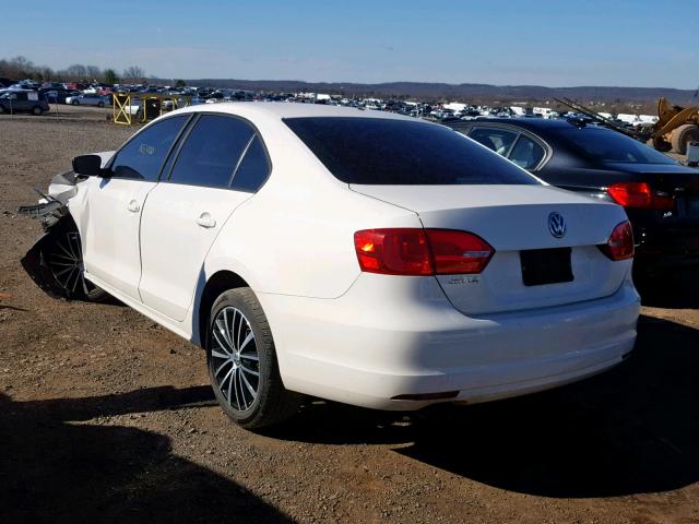 3VW1K7AJ1CM343509 - 2012 VOLKSWAGEN JETTA BASE WHITE photo 3
