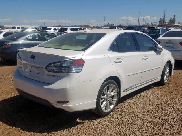 JTHBB1BA7A2003996 - 2010 LEXUS HS 250H WHITE photo 4