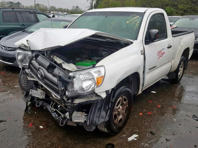 5TENX22N29Z654842 - 2009 TOYOTA TACOMA WHITE photo 2