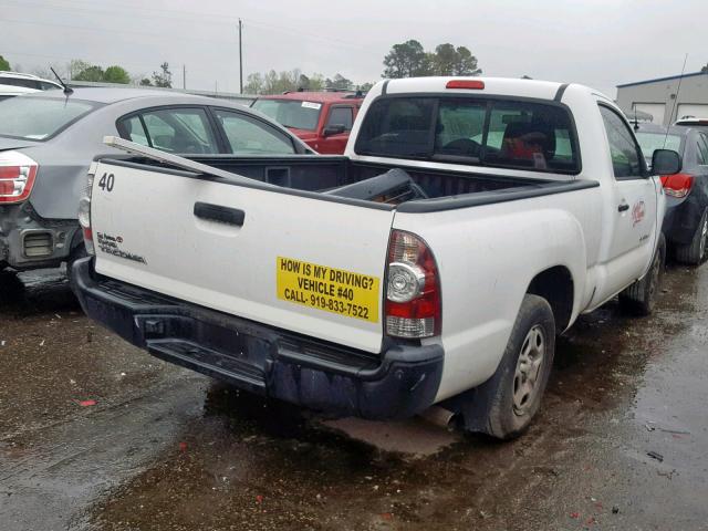 5TENX22N29Z654842 - 2009 TOYOTA TACOMA WHITE photo 4