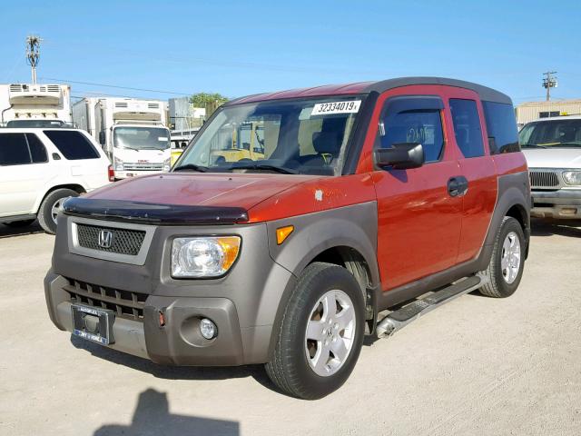 5J6YH18543L002557 - 2003 HONDA ELEMENT EX ORANGE photo 2