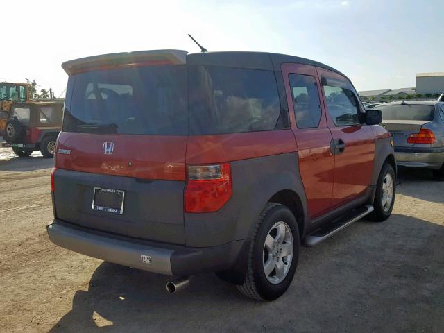 5J6YH18543L002557 - 2003 HONDA ELEMENT EX ORANGE photo 4