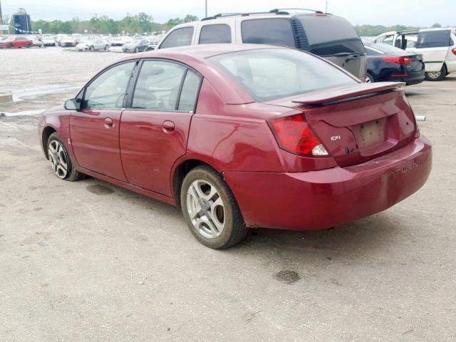 1G8AL52F74Z120738 - 2004 SATURN ION LEVEL BURGUNDY photo 3