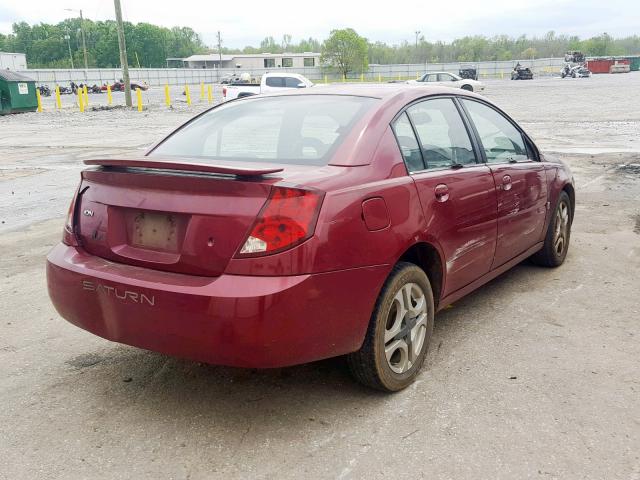 1G8AL52F74Z120738 - 2004 SATURN ION LEVEL BURGUNDY photo 4