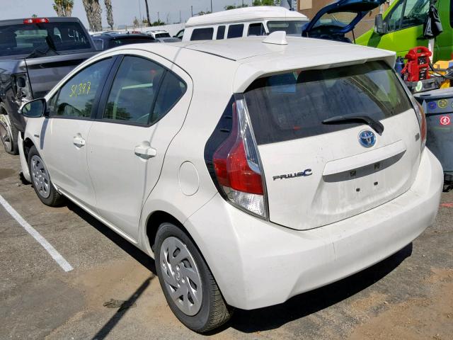 JTDKDTB32G1137600 - 2016 TOYOTA PRIUS C WHITE photo 3