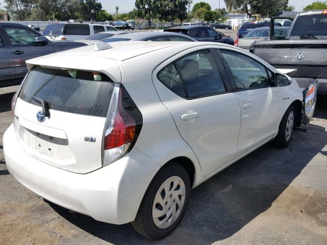 JTDKDTB32G1137600 - 2016 TOYOTA PRIUS C WHITE photo 4