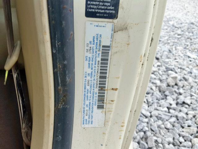 3VWCK21Y73M312368 - 2003 VOLKSWAGEN NEW BEETLE თაფლისფერი ფოტო 10