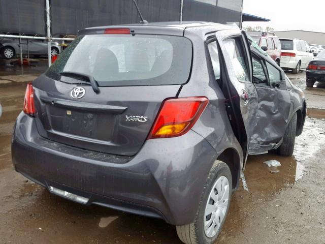 VNKKTUD31HA079560 - 2017 TOYOTA YARIS L GRAY photo 4