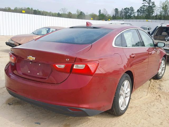 1G1ZE5ST1HF160497 - 2017 CHEVROLET MALIBU LT RED photo 4