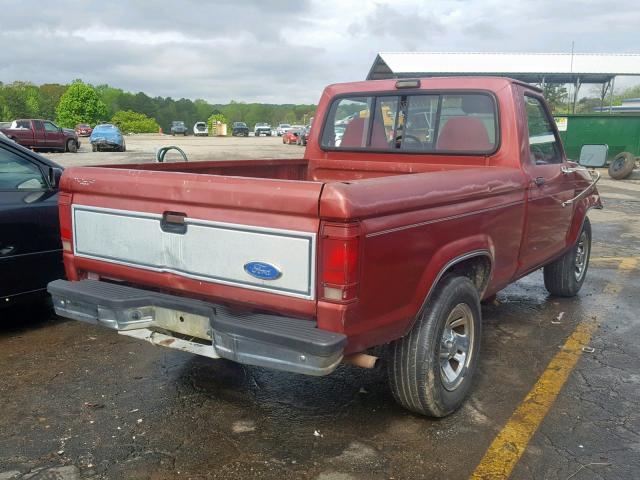 1FTCR10A6NUB23450 - 1992 FORD RANGER RED photo 4