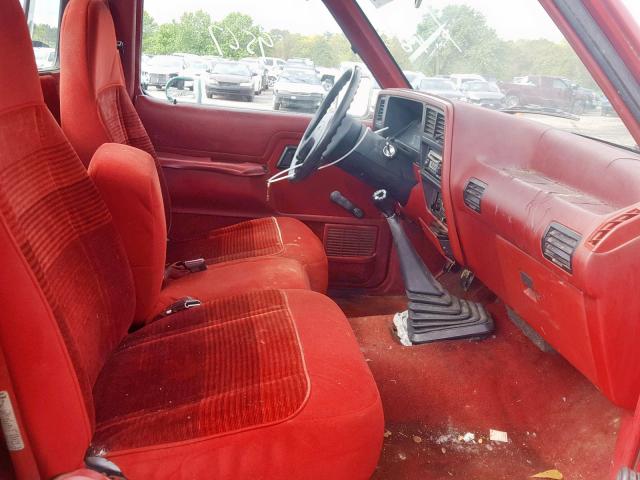 1FTCR10A6NUB23450 - 1992 FORD RANGER RED photo 5