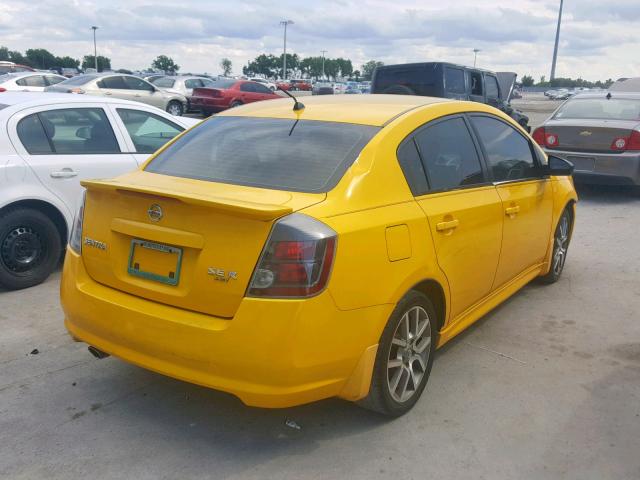 3N1CB61E38L659552 - 2008 NISSAN SENTRA SE- YELLOW photo 4