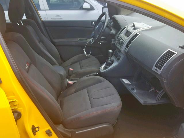 3N1CB61E38L659552 - 2008 NISSAN SENTRA SE- YELLOW photo 5