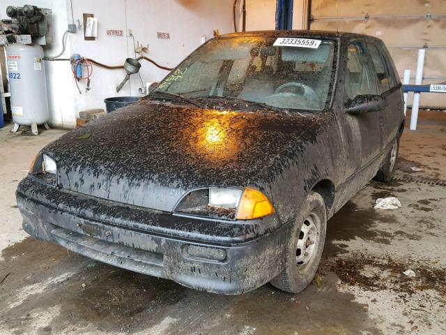 2C1MR6460P6757939 - 1993 GEO METRO BLACK photo 2