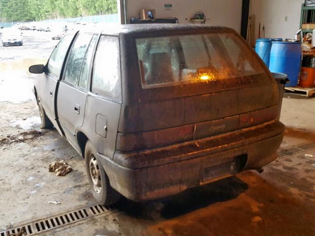 2C1MR6460P6757939 - 1993 GEO METRO BLACK photo 3