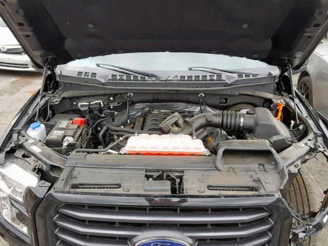 1FTEX1CF0HFB99714 - 2017 FORD F150 SUPER BLACK photo 7