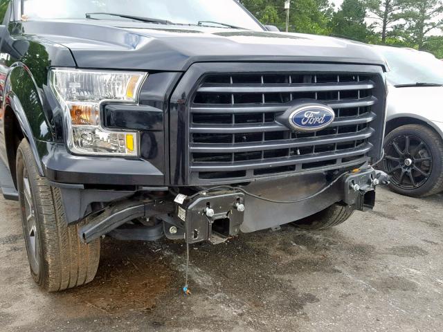 1FTEX1CF0HFB99714 - 2017 FORD F150 SUPER BLACK photo 9