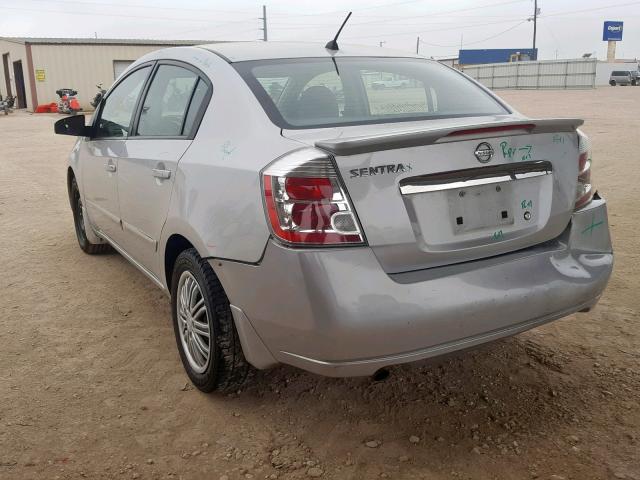 3N1AB6AP0CL680070 - 2012 NISSAN SENTRA 2.0 SILVER photo 3