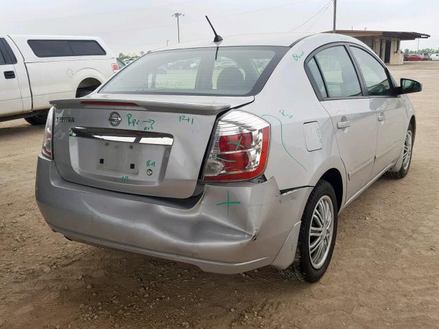 3N1AB6AP0CL680070 - 2012 NISSAN SENTRA 2.0 SILVER photo 4