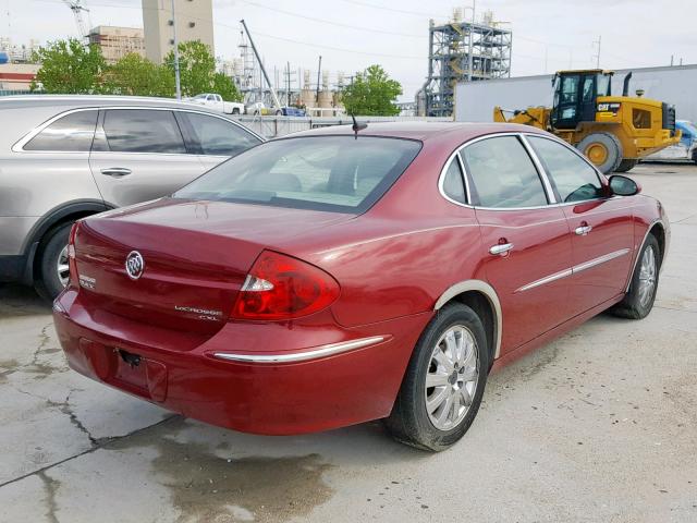 2G4WD582181192414 - 2008 BUICK LACROSSE C RED photo 4