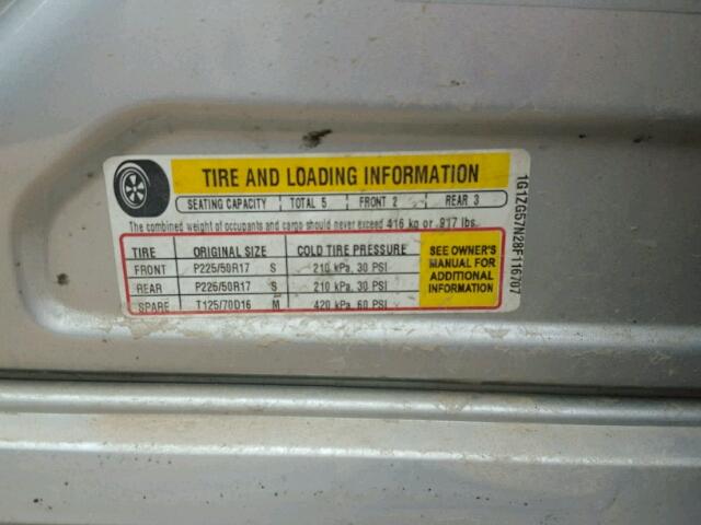 1G1ZG57N28F116707 - 2008 CHEVROLET MALIBU LS Gümüş foto 10