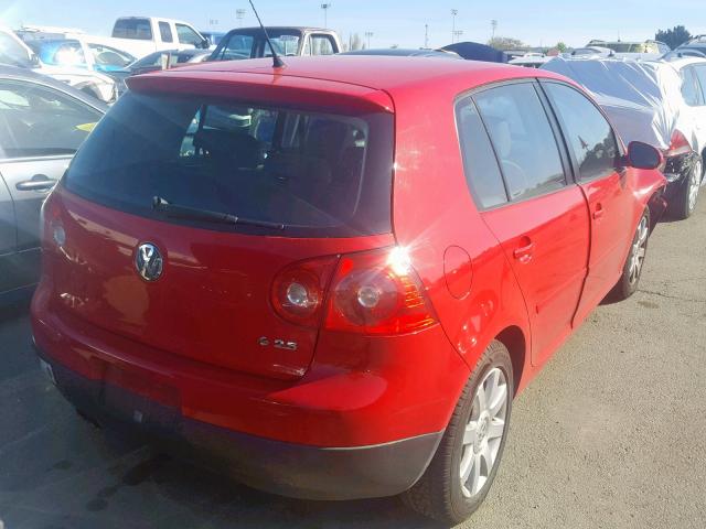 WVWDS71K37W076971 - 2007 VOLKSWAGEN RABBIT RED photo 4